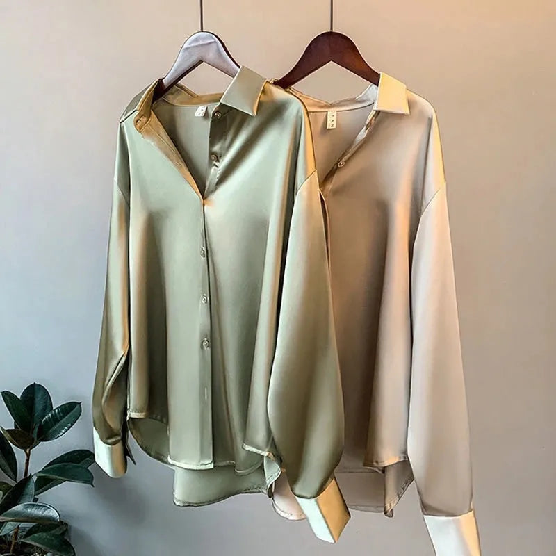 Kim | Satijnen Blouse