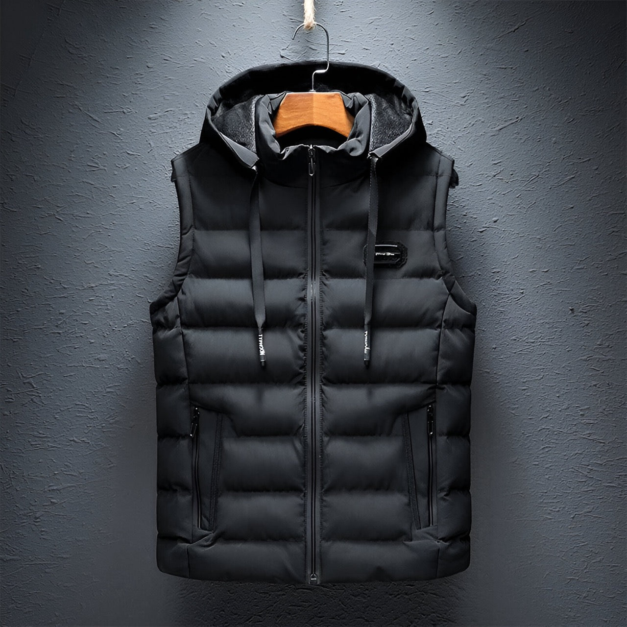 Sandro - Gevoerde bodywarmer met capuchon